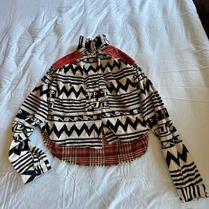 BDG Tripped Up Button Down Shirt